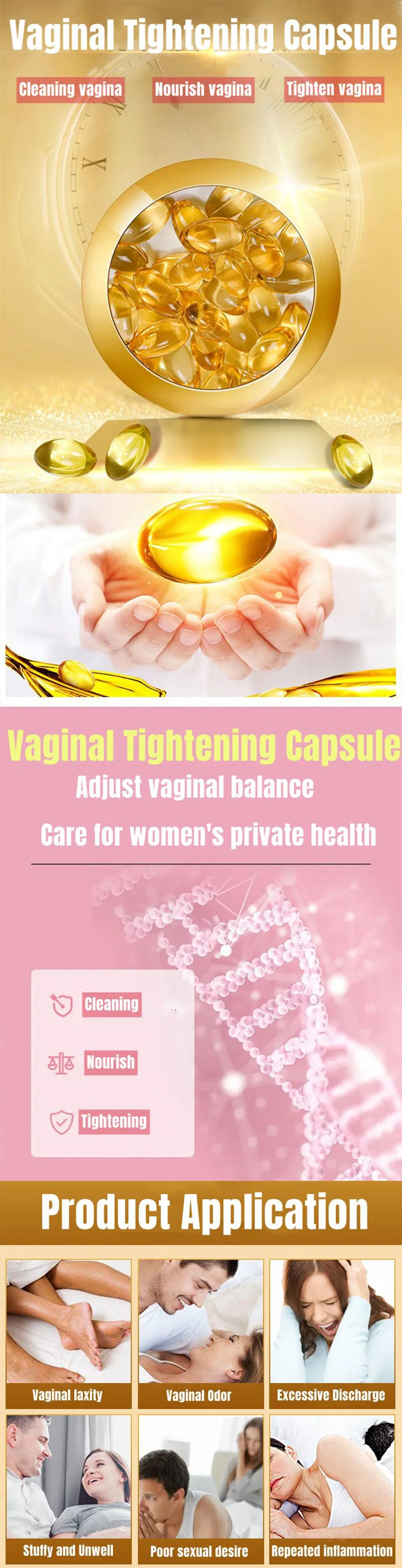 100% Natural Herb Vagina Tightening Pills Feminine Hygiene Yoni Care Vaginal Tightening Capsule